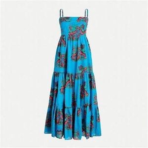 J.Crew Lobster Maxi Sundress Cotton 6 Small NWT New